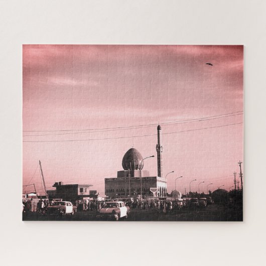 Vintage Irak Bagdad Buniya-Moschee Puzzle (Horizontal)