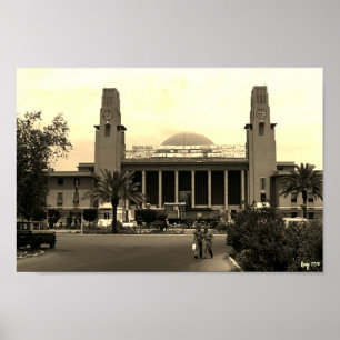 Vintage Irak Bagdad Hauptbahnhof Poster