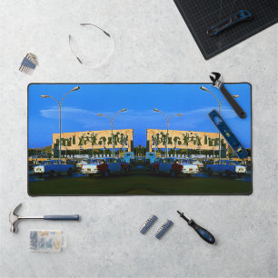 Vintage Irak Bagdad Tahrir-Platz Schreibtischunterlage