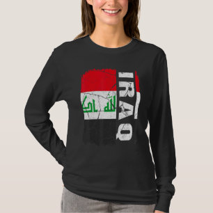 Vintage irakische Flagge Irak Stolz Wurzeln Erbe T-Shirt