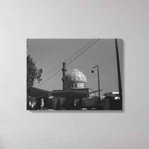 Vintage irakische Tankstelle Bagdad in der Moschee Leinwanddruck