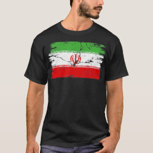 Vintage Iran iranische Flagge Stolz Unterstützung T-Shirt