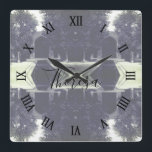 Vintage Iran Isfahan mosque Quadratische Wanduhr<br><div class="desc">Vintage Iran Isfahan mosque</div>