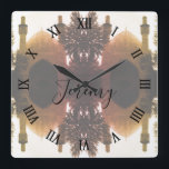 Vintage Iran Isfahan royal mosque Quadratische Wanduhr<br><div class="desc">Vintage Iran Isfahan royal mosque</div>