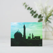 Vintage Iran Qom Fatima-Moschee Postkarte (Stehend Vorderseite)