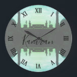 Vintage Iran Qom Mosque of Fatima Große Wanduhr<br><div class="desc">Vintage Iran Qom Mosque of Fatima</div>