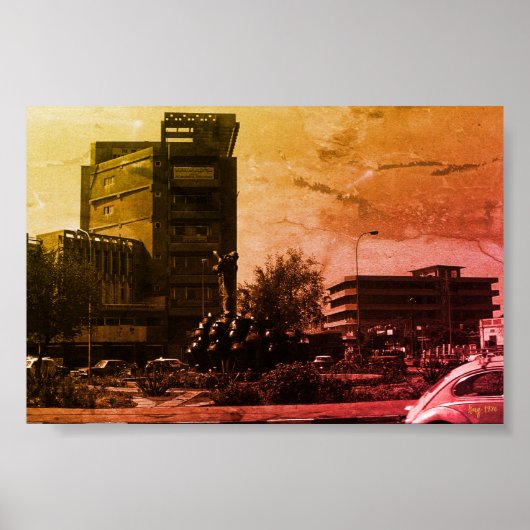 Vintage Iraq baghdad fountain Poster (Vorne)