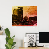 Vintage Iraq baghdad fountain Poster (Heimbüro)