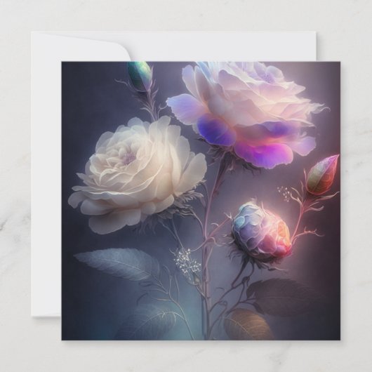 Vintage Iridescent Glow-Blume (Vorderseite)