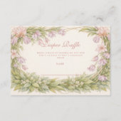 Vintage Iris And Bellflower Botanic Diapper Raffle Begleitkarte (Vorderseite)