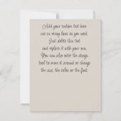 Vintage Iris-Blume Botanische Wasserfarbe Mitteilungskarte (Rückseite)