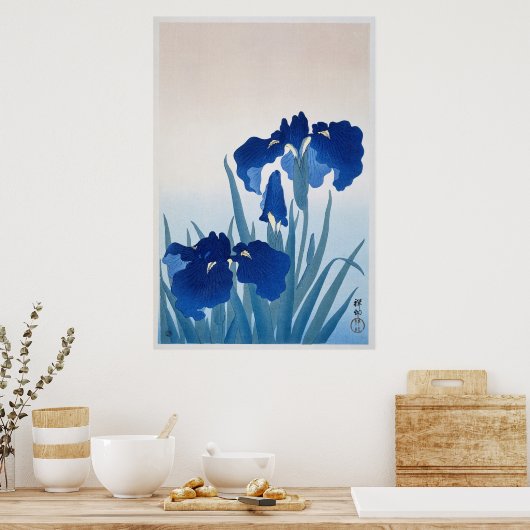 Vintage Iris-Blume Poster (Küche)