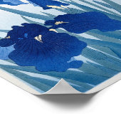 Vintage Iris-Blume, Retro Japanisch Poster (Ecke)