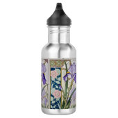 Vintage Iris-Illustration Edelstahlflasche (Rechts)