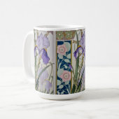 Vintage Iris-Illustration Kaffeetasse (Vorderseite Links)