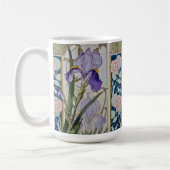 Vintage Iris-Illustration Kaffeetasse (Links)