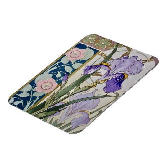 Vintage Iris-Illustration Magnet (Linke Seite)
