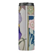 Vintage Iris-Illustration Thermosbecher (Rückseite)