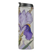 Vintage Iris-Illustration Thermosbecher (Nach rechts gedreht)