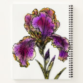 Vintage Iris mit Bart Botanisches Journal Notizblock (Rückseite)