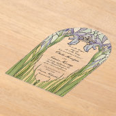 Vintage Iris Stained Glass Effect Wedding Acryleinladungen (Ablage )