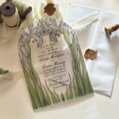 Vintage Iris Stained Glass Effect Wedding  Acryleinladungen