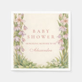Vintage Iris und Glockenblume Botanische Babyparty Serviette (Vorderseite)