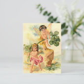 Vintage irische Fee von St. Patrick Postkarte (Stehend Vorderseite)