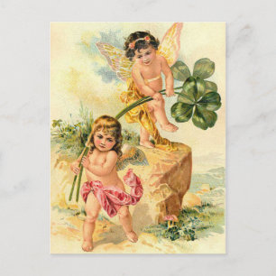 Vintage irische Fee von St. Patrick Postkarte