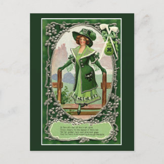 Vintage irische Frauen St. Patrick's Day Feiertagspostkarte