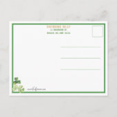 Vintage irische Girl mit Kleeblättern Postkarte (Rückseite)