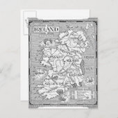 Vintage irische Karte (Vorne/Hinten)