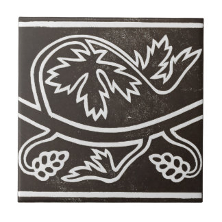 Vintage irische Keramik Art Design Black Fliese