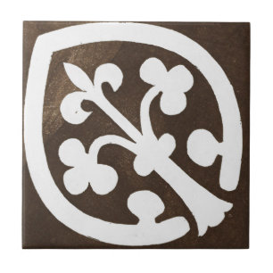 Vintage irische Keramik Art Design Black Fliese