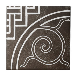 Vintage irische Keramik Art Design Black Fliese