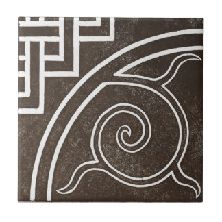 Vintage irische Keramik Art Design Black Fliese