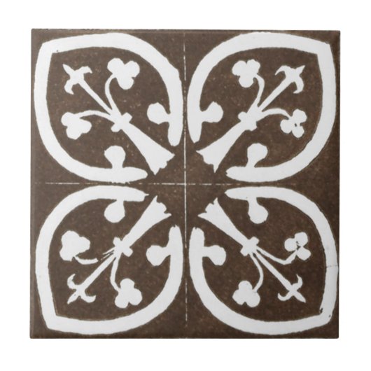 Vintage irische Keramik Art Design Black Fliese (Vorderseite)