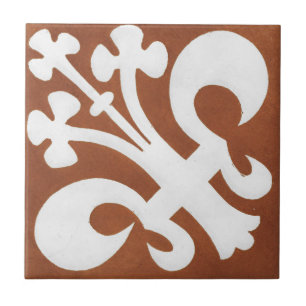 Vintage irische Keramik Art Design Red Cloud Fliese