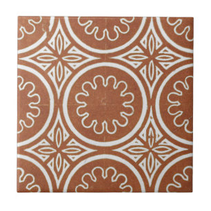 Vintage irische Keramik Art Design Red Fliese