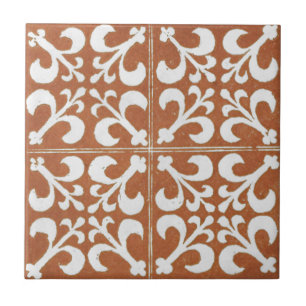 Vintage irische Keramik Art Design Red Fliese