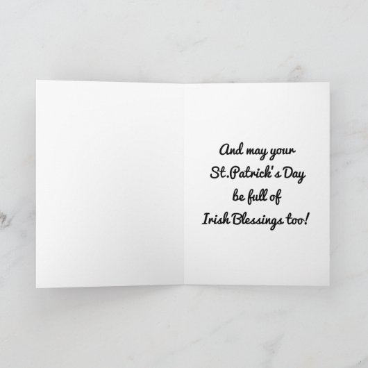 Vintage irische Lady Karte (Innenseite)