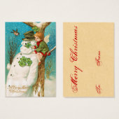 Vintage irische Snowman-Namen-Tags (Vorne & Hinten)