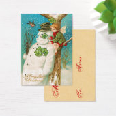 Vintage irische Snowman-Namen-Tags (Schreibtisch)