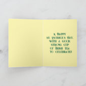 Vintage-irischer Junge in Teetasse Grußkarte Karte (Innenseite)