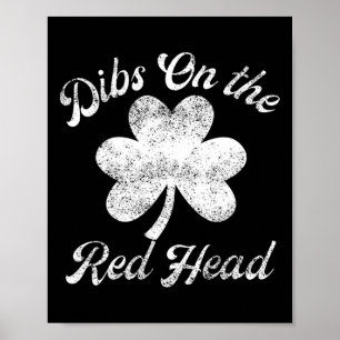 Vintage irischer St. Patricks Shamrock meine Dips Poster