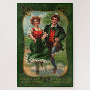 Vintage Irischer Tanz Großes Puzzle