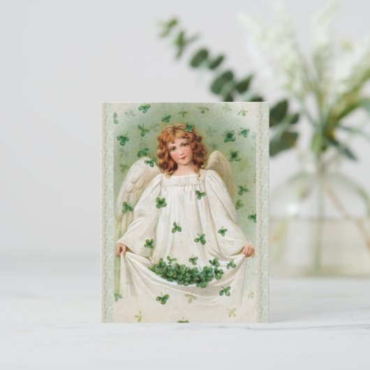 Vintage Irish Angel Postcard Postkarte (Stehend Vorderseite)