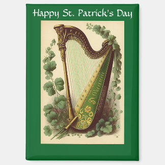 Vintage Irish Harp Magnet