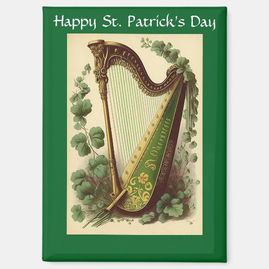 Vintage Irish Harp Magnet (Vorderseite)