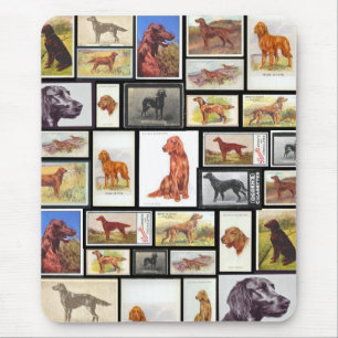 Vintage-Irish-Setter-Zigarettenkarten-Mauspad Mousepad